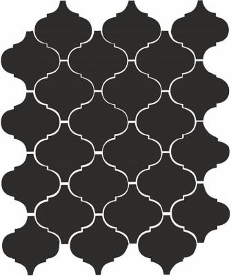 Настенная плитка Kerama Marazzi 65001 Арабески глянцевый 30x26 черная глянцевая моноколор