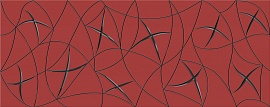 Декоративная плитка Azori 587072002 Декор Vela Carmin Stella 20.1x50.5 красная глазурованная глянцевая узоры