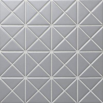Мозаика Star Mosaic LIGHT GREY 25.9x25.9 серая матовая, чип 60x40 треугольный