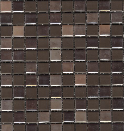 Мозаика Vidrepur С0002812 Mixed № 836/406 (на сетке) 31.7x31.7 коричневая глянцевая оттенки цвета, чип 25х25 квадратный