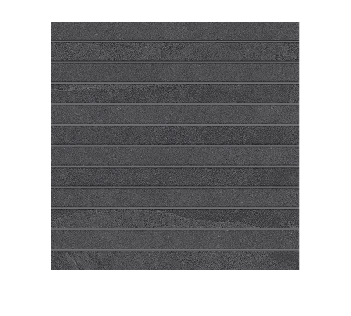 Мозаика Estima Mosaic/LN04_NS/TE04_NS/30x30/Fascia Luna Black 30x30 черная неполированная под цемент / полосы, чип прямоугольный