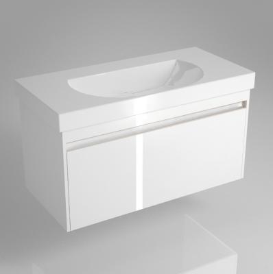 Тумба BUONGIORNO под умывальник подвесная 100 см  европейский белый с 1 выдвижным ящиком + 1 внутренний ящик