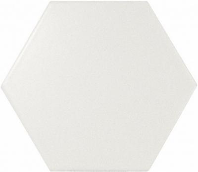 Настенная плитка Equipe 21767 Scale Hexagon White Matt 10,7х12,4 белая матовая моноколор