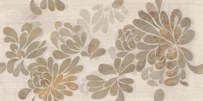 Декоративная плитка Azori 588882002 Stone Flower 31.5x63 бежевая матовая флористика