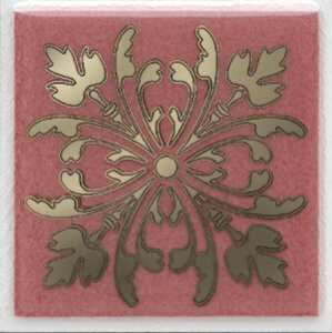 Напольная вставка Kerama Marazzi HGD\C252\5246 Клемансо 4.9x4.9 розовая глянцевая с орнаментом