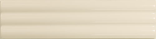 Настенная плитка DNA Match Curved Chalk Gloss 6.25x25 кремовая глянцевая / рельефная моноколор
