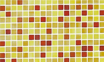 Мозаика Ezarri Растяжка Rojo №3 49.5x49.5 желтая глянцевая