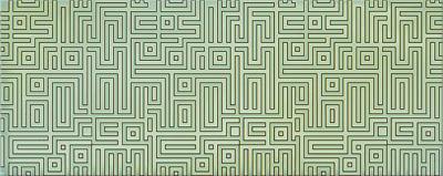 Декоративная плитка Azori 586612001 Nuvola Verde Labirint 50.5x20.1 зеленая с орнаментом