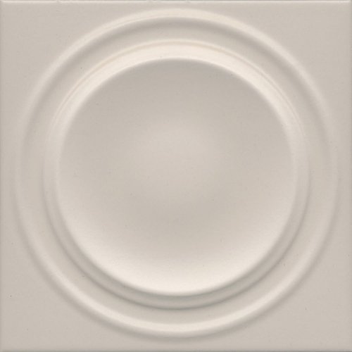 Декоративная плитка Kerama Marazzi OBE001 Аква Альта 2 20x20 белая матовая / структурная круг моноколор