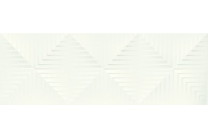 Керамогранит Fanal Albi Blanco Polis 90 31.6x90 белый глазурованный матовый 3d узор