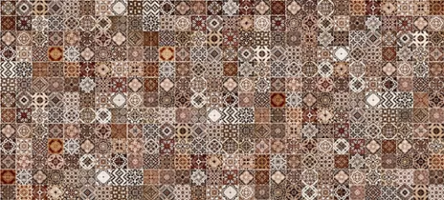 Настенная плитка Cersanit HAG111D Hammam blue 44x20 коричневая матовая под мозаику