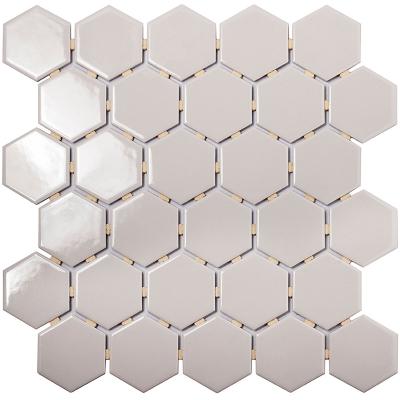 Мозаика Star Mosaic MT20116 / С0003638 Hexagon Small Grey Glossy 27.1x28.2 серо-бежевая глянцевая моноколор, чип 51x59 мм гексагон