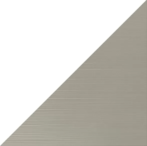 Декор Italon 600080000398 Element Titanio Edge triangolo / Элемент Титанио Эдж 24x24 серый матовый моноколор полосы