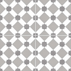 Напольная плитка Dualgres CHIC COLLECTION Howard Grey 45x45 белая / серая глазурованная матовая пэчворк