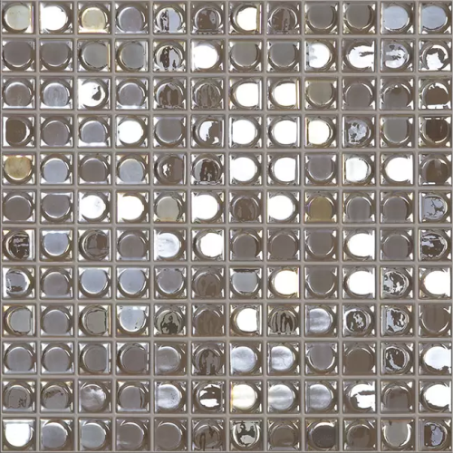 Мозаика Vidrepur С0002295 Aura Coffee (на сетке) 31.7x31.7 коричневая глянцевая / рельефная перламутр, чип 25x25 квадратный