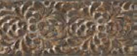 Бордюр Serenissima Listello Splendor 10x24 коричневый глазурованный матовый орнамент