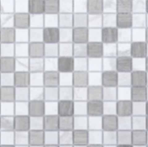 Мозаика Marble Mosaic Mosaic square 48X48 Mix Stone 2 Mat 30.5x30.5 микс серая / белая матовая под камень, чип 48x48 квадратный