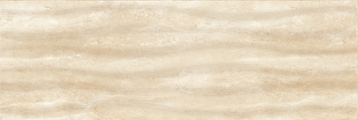 Керамическая плитка Eurotile Ceramica 136 LIB2BG Lia Beige 89.5x29.5 бежевая / коричневая глянцевая рельефная под мрамор