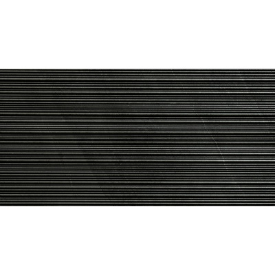 Керамогранит Italgraniti SL0563R Shale Dark Ribbed 30x60 черный матовый полосы