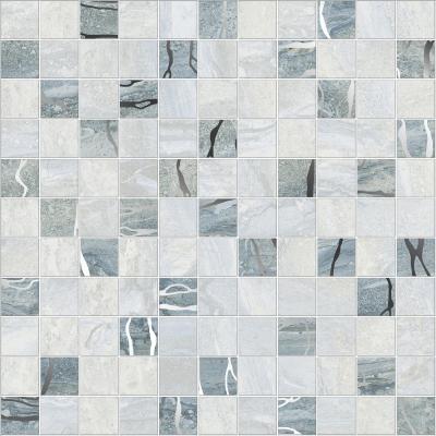 Мозаика Delacora DW7CRT01 Crystal 30.5x30.5 белая / голубой / серая глянцевая под мозаику