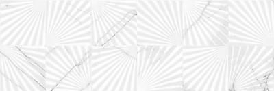 Декоративная плитка Global Tile 1664-0209 Pulse геометрия 60x20 белая матовая под мрамор