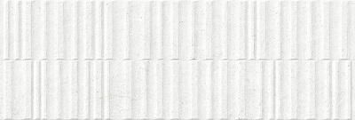 Настенная плитка Peronda 5087834760 Manhattan White Wavy SP/R 33.3x100 белая матовая / рельефная под бетон / цемент