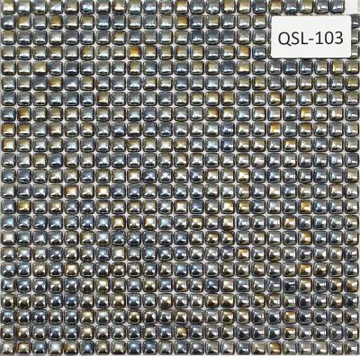 Мозаика Gidrostroy Glass Mosaic QSL-103 30x30 стеклянная темно-серая глянцевая, чип 10x10 квадратный