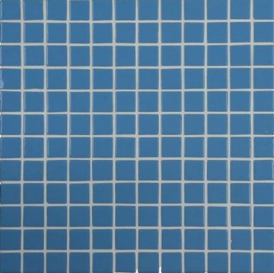 Мозаика Vidrepur Colors 102 (на бумаге) 31.7х31.7 синяя глянцевая моноколор, чип 25x25 квадратный