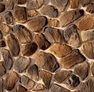 Камень искусственный White Hills 606-40 Хантли 11x5 / 28x22.5 / вариативный размер коричневый рельефный / матовый