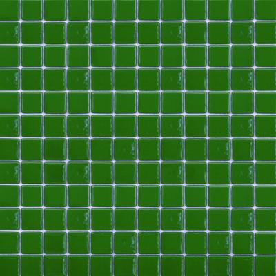 Мозаика Vidrepur Colors 602 (на бумаге) 31.7х31.7 зеленая глянцевая моноколор, чип 25x25 квадратный