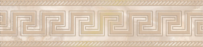 Бордюр Eurotile Ceramica 48 Versace 49.5x11 бежевый глянцевый с узорами