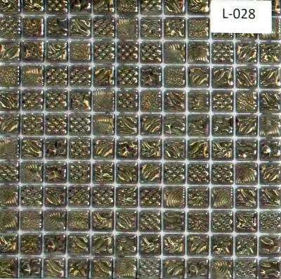 Мозаика Gidrostroy Glass Mosaic L-028 31.7x31.7 стеклянная серая глянцевая, чип 25x25 квадратный