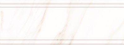 Бордюр Axima 52858 Луизиана B 11x30 белый глянцевый / рельефный под мрамор