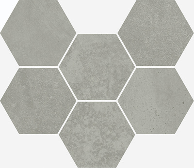 Керамогранит Italon 620110000109 Терравива Грэй Мозаика Гексагон окрашенный в массе / Terraviva Grey Mosaico Hexagon 25X29