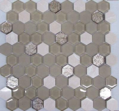 Мозаика Hexagon Beige Glass 29.5x30.5