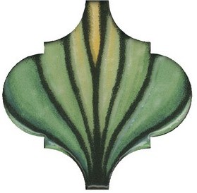 Декоративная плитка Kerama Marazzi OS/A157/65000 Авейру 1 6.5x6.5 зеленая глянцевый с орнаментом