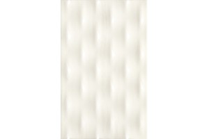 Настенная плитка Paradyz Nati Bianco Struktura 25x40 белая матовая выпуклая