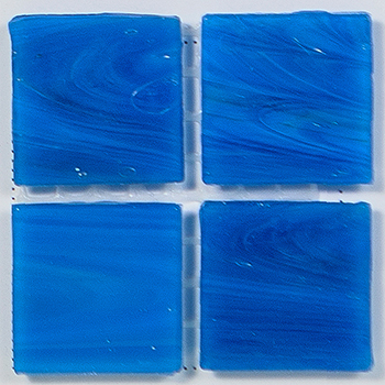 Мозаика ROSE MOSAIC CA20 Cloudy (размер чипа 20x20 мм) 32.7x32.7 синяя глянцевая авантюрин