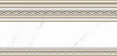 Бордюр ALMA Ceramica BWU29ILN07R Antares 24.6x12 бежевый / белый глянцевый с орнаментом