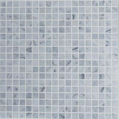 Мозаика Orro mosaic BIANCO CARRARA POL 30.5x30.5 серая полированная, чип 15x15 квадратный
