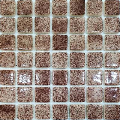 Мозаика Роскошная мозаика МС 5267 30x30 смальта микс коричневая глянцевая, чип 21x21 квадратный
