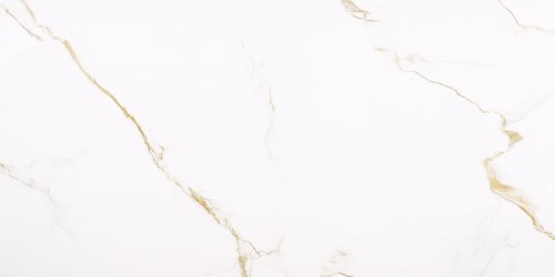 Керамогранит Bonaparte Golden Carrara 60x120 белый / золотой полированный под мрамор