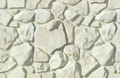 Камень искусственный White Hills 600-00 Рутланд 7x5.5 / 49x38 белый рельефный / матовый