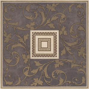 Декор Kerama Marazzi HGD\A110\SG1596L Орсэ 40.2x40.2 коричневый матовый с орнаментом / узоры