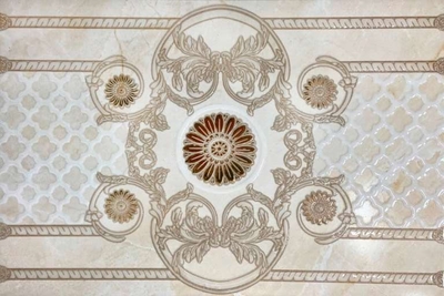 Декор Eurotile Ceramica Madlen Decor 2 27x40 бежевый глянцевый с орнаментом