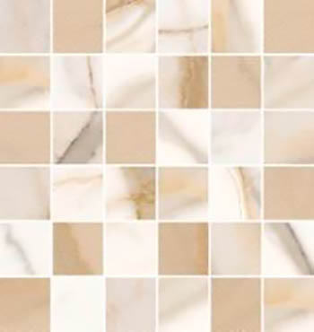 Мозаика Azori 587433005 Apulia Oro Mosaic 30x30 бежевая глянцевая под мрамор