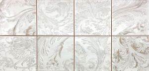Декоративная плитка Dualgres Zar Dec.30х60 белая глянцевая с рисунком
