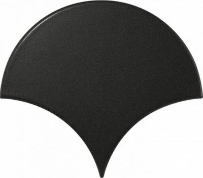 Настенная плитка Equipe 21976 Scale 12x10.6 черная матовая моноколор