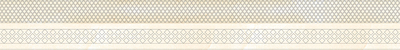 Бордюр карандаш Eurotile Ceramica 609 Marbelia 24.5x3 бежевый глянцевый геометрия