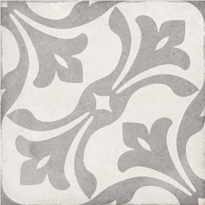 Керамогранит Equipe 24419 Art Nouveau La Rambla Grey 20x20 серый натуральный с орнаментом